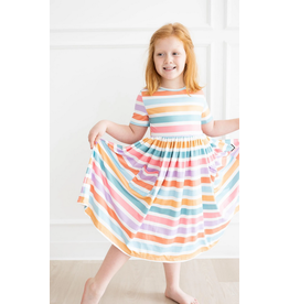 Mila & Rose Springs Stripes S/S Pocket Twirl Dress