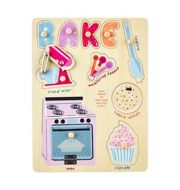 Mudpie Bake Busy Board Wood Puzzle