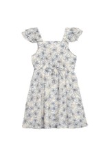 Mabel and Honey Earl Grey Floral Textured Chiffon Dress