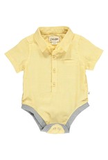 Me & Henry Helford Woven Onesie~Gold Micro Check