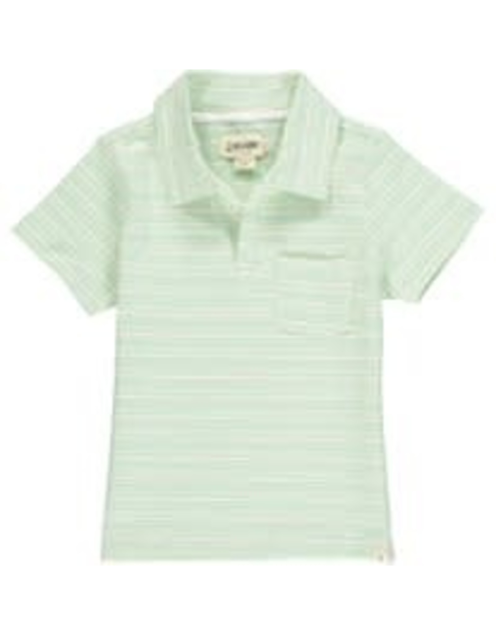 Me & Henry Admiral Polo-Mint/Cream Stripe