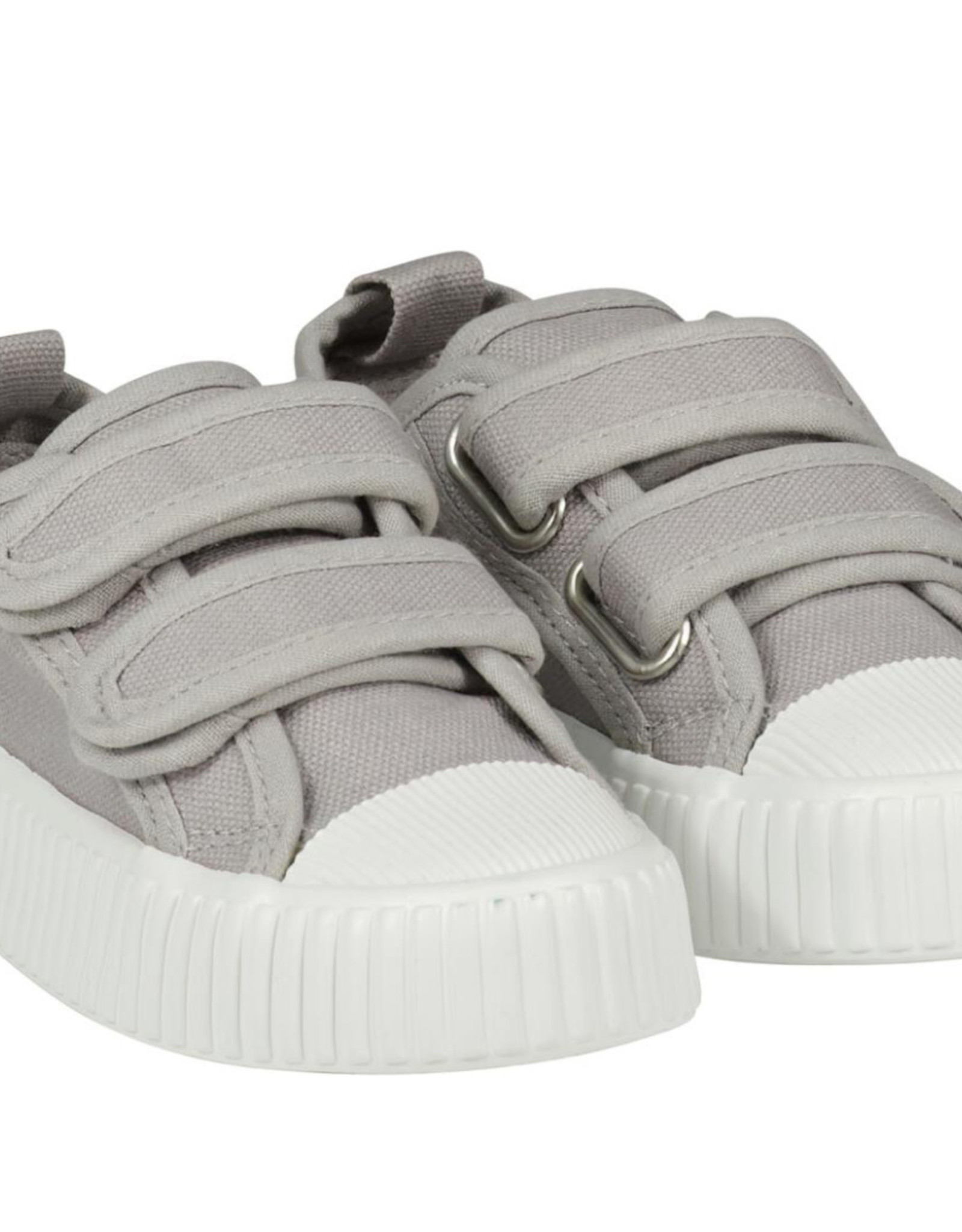 Me & Henry Brewster Double Velcro Canvas Sneakers-Grey