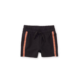 Tea Collection Jacquard Trim Baby Shorts~Jet Black