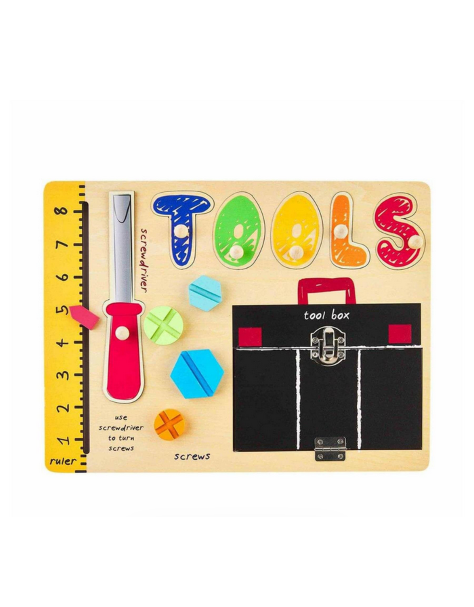 Mudpie Tools Busy Board Wood Puzzle