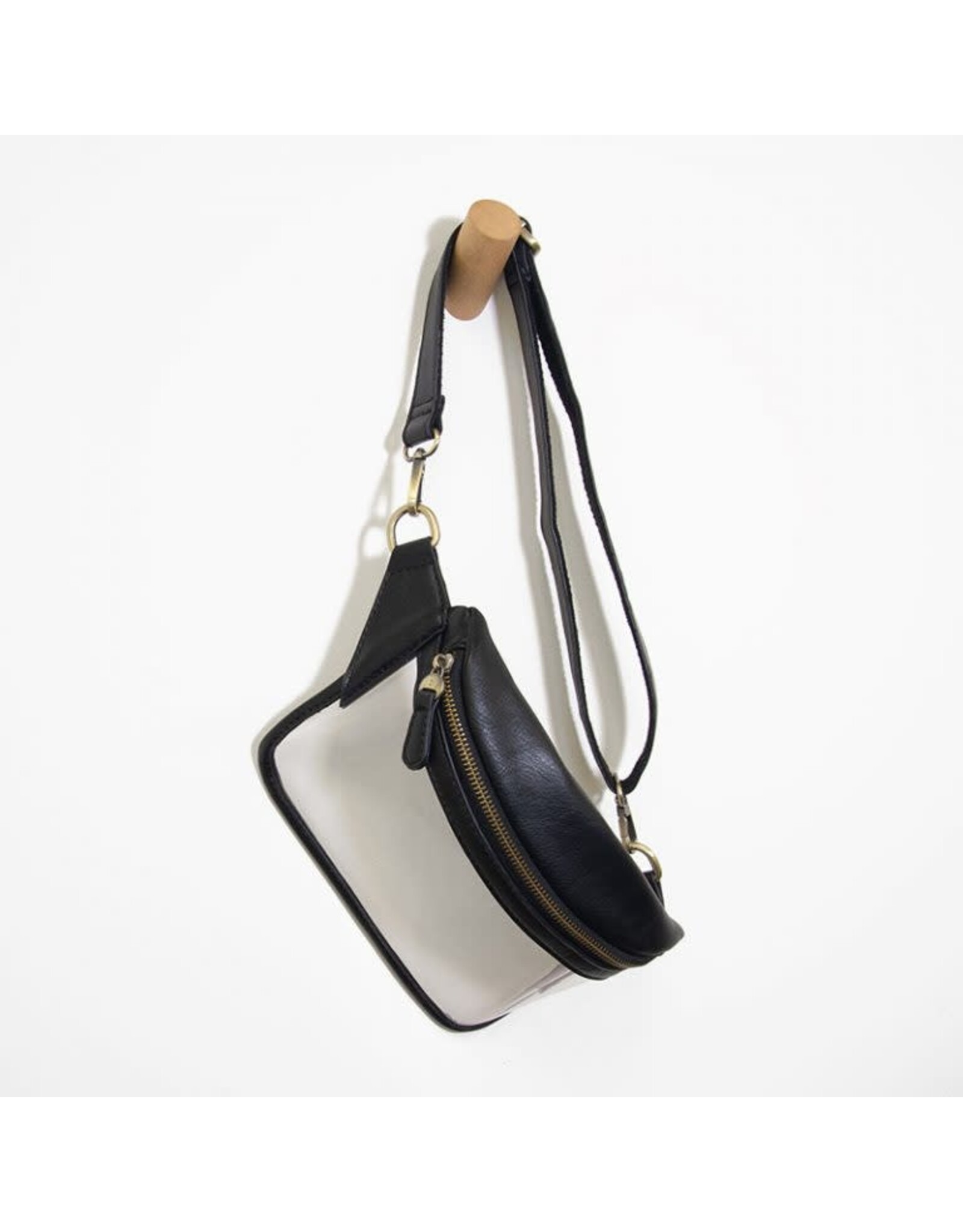 Sylvie Sling /Belt Bag-Black Clear - Callie's Boutique