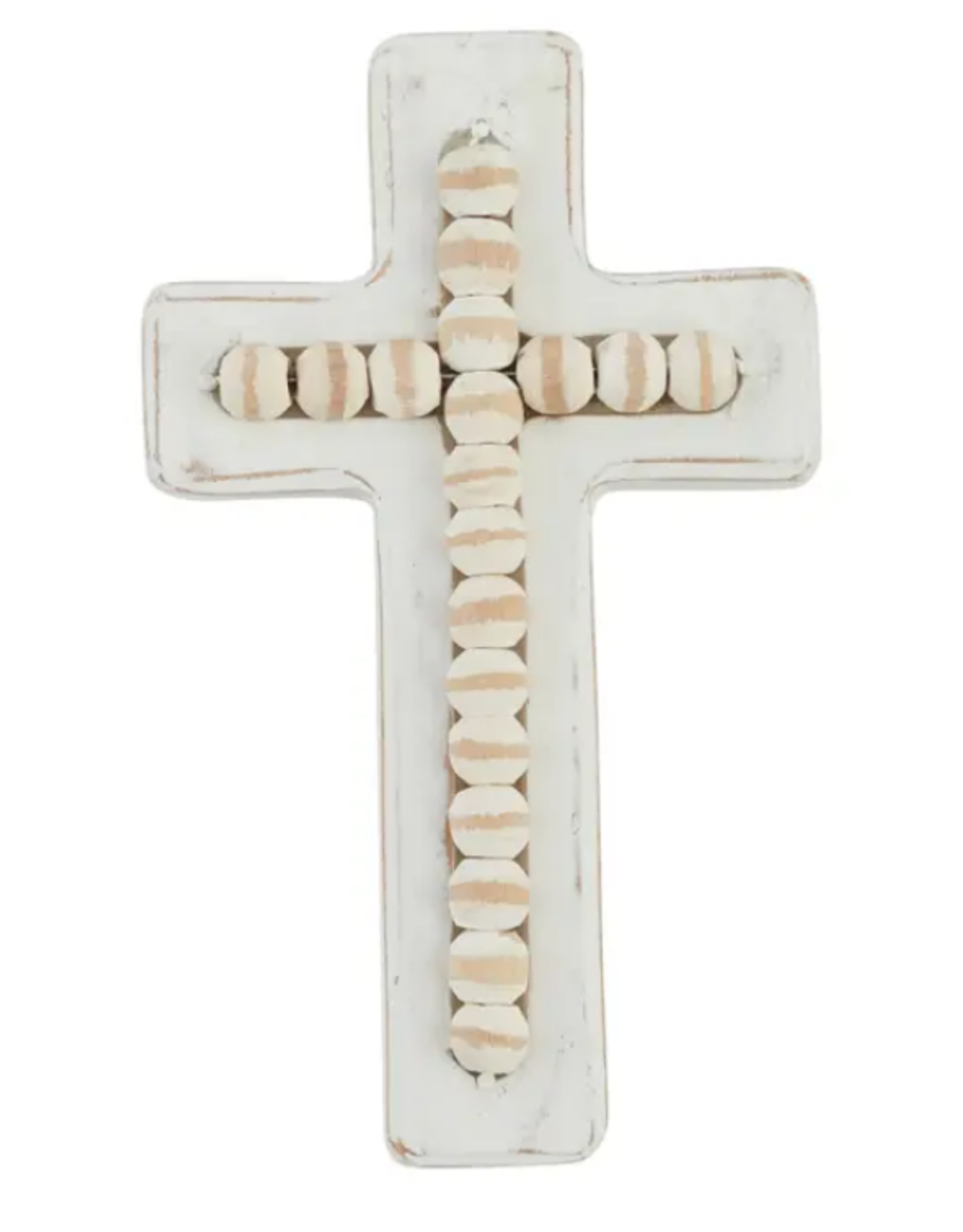 Mudpie Small Beaded Wooden Cross