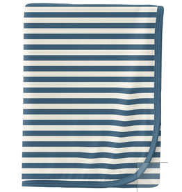 Kickee  Pants Print Swaddle Blanket~Nautical Stripe