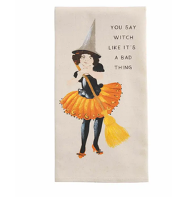 Mudpie Say Witch Hand Painted Towel