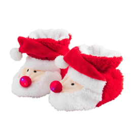 Mudpie Children's Light Up Holiday Slippers-Santa
