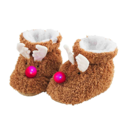 Mudpie Children's Light Up Holiday Slippers-Reindeer