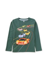 Tea Collection Le Mans Race Graphic Tee-silver pine