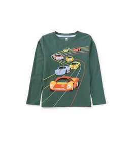 Tea Collection Le Mans Race Graphic Tee-silver pine