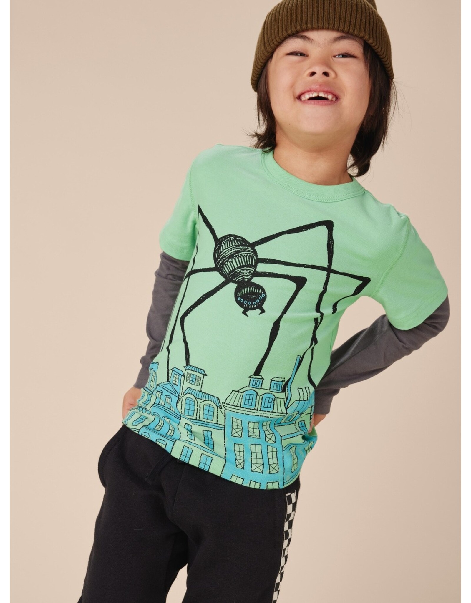Tea Collection Spider Layer Sleeve Graphic Tee