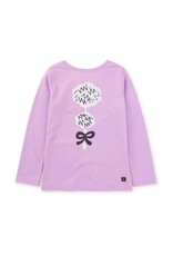 Tea Collection Poodle & Bow Graphic Tee-Sheer Lilac