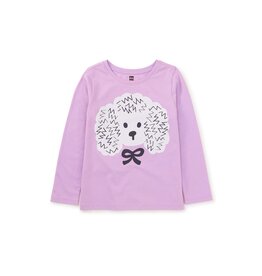 Tea Collection Poodle & Bow Graphic Tee-Sheer Lilac