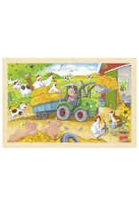 Goki America Small Tractor  Puzzle - Farm
