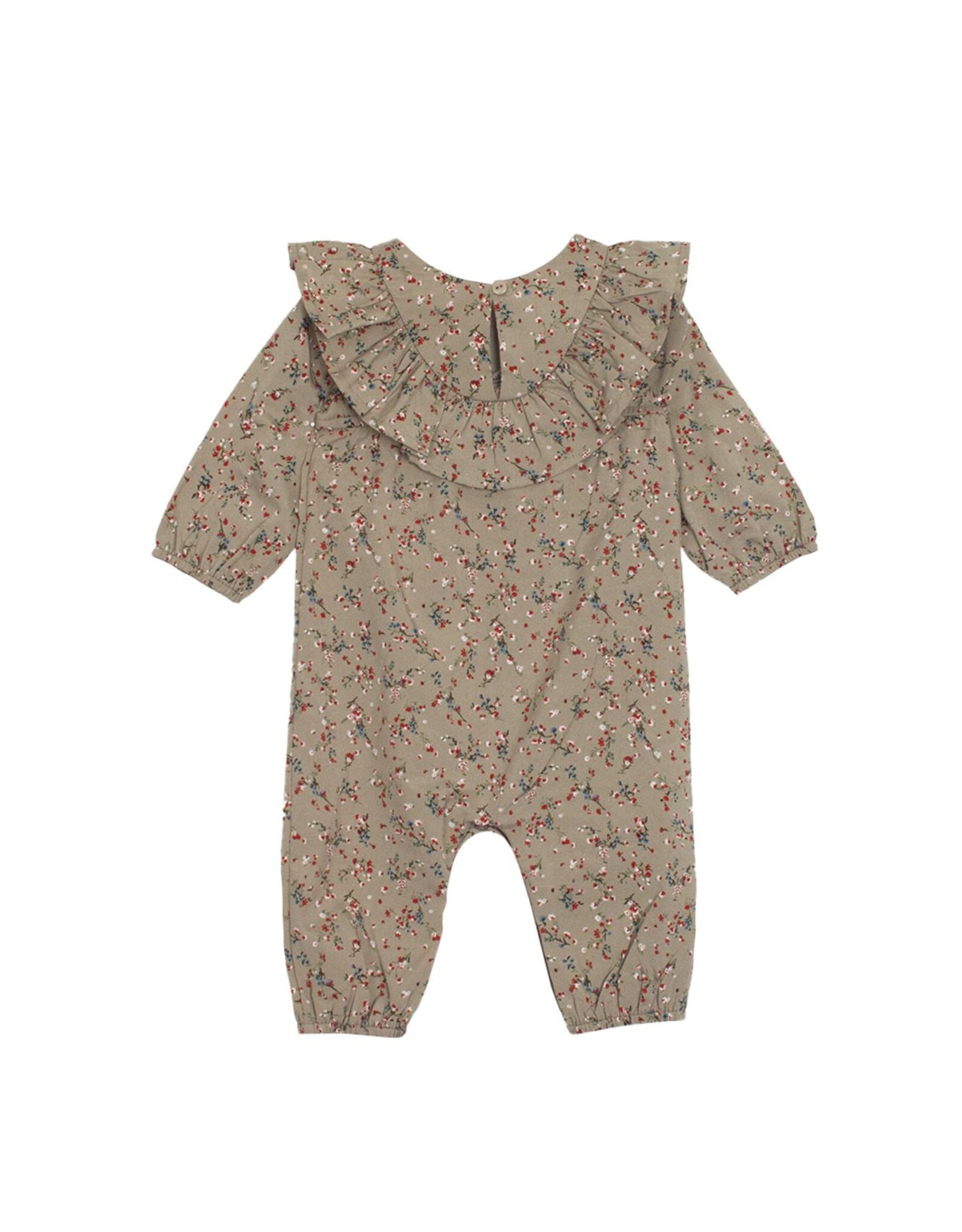 Mabel and Honey Berry & Olive Wreath Rayon Romper-Green