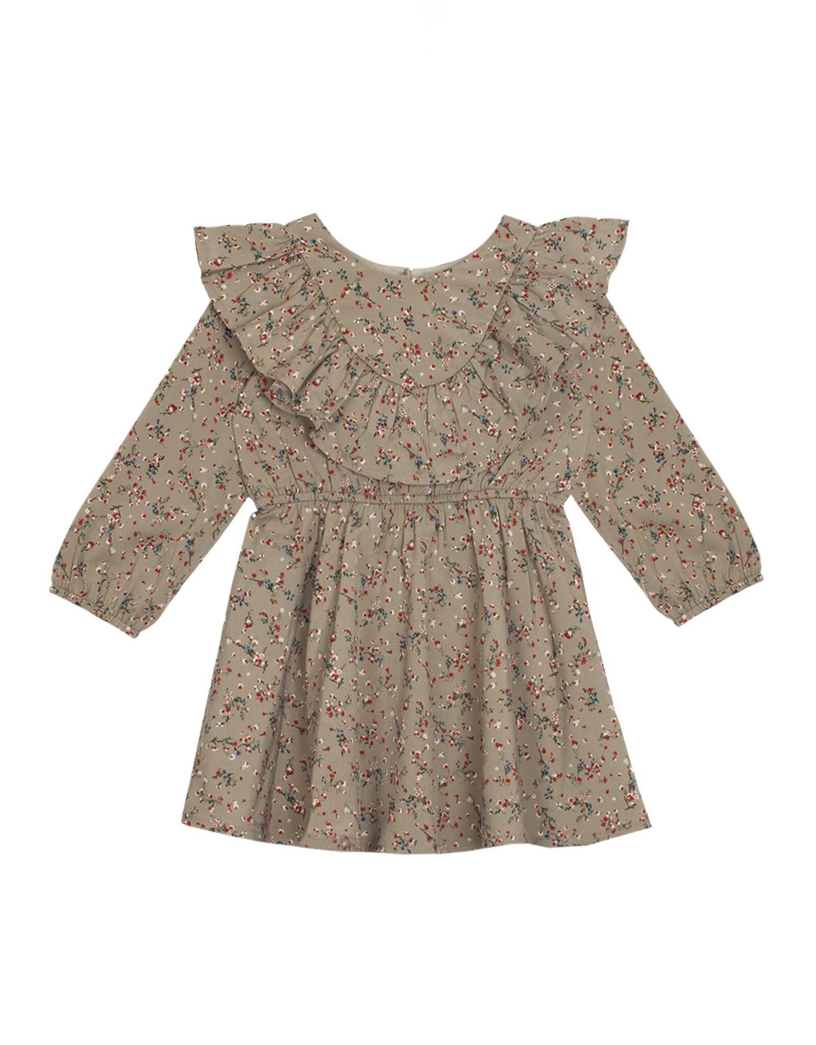 Mabel and Honey Berry & Olive Wreath Rayon Dress