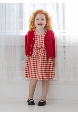 Mabel and Honey Paisley Chenille Jacket-Red