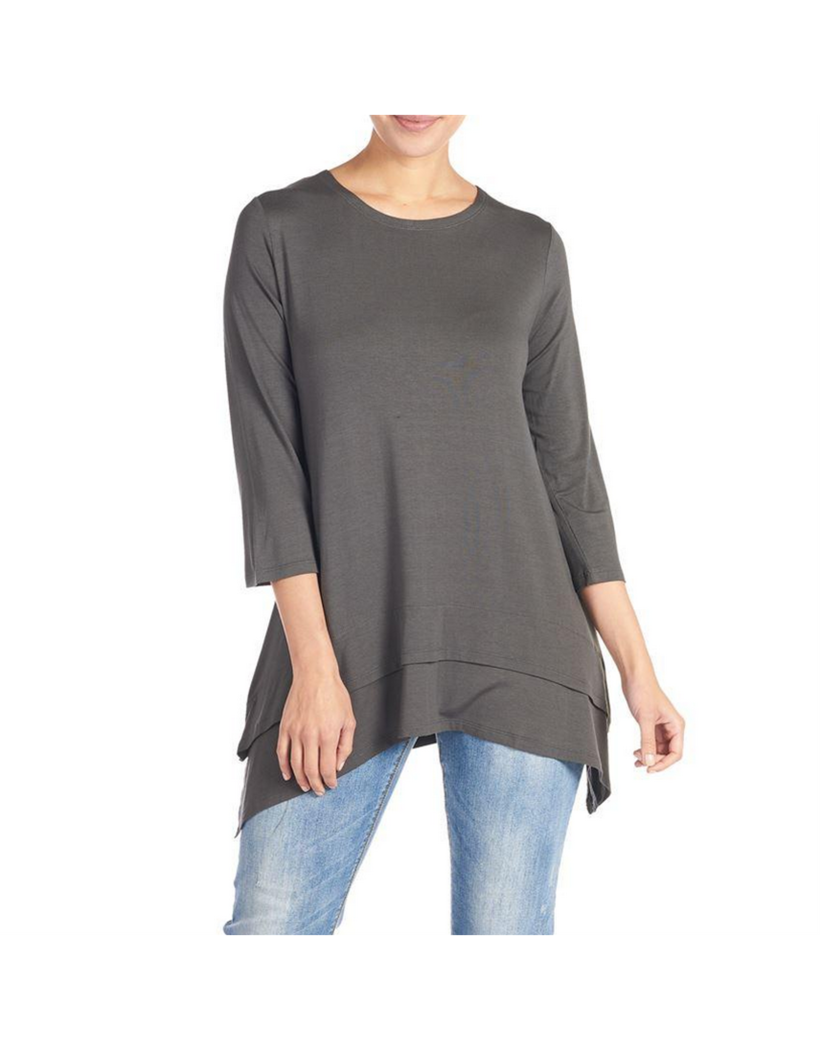 coco+carmen Double Layer Tunic-Pewter