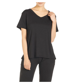 coco+carmen Vega V Neck Top- Black