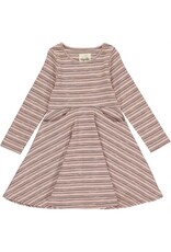 vignette Merilee Dress-Pink and Brown Stripe