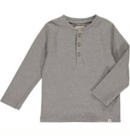 Me & Henry Adams Ribbed Henley-Tan/Grey Stripe