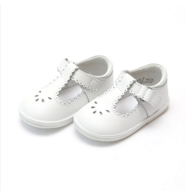 Angel Baby Shoes Infant Dottie Scalloped Perforated Mary Jane Gray