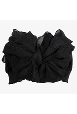 in awe couture Black Ruffled Headband