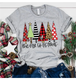 Circus Threads 6 Trees Merry Christmas Tee