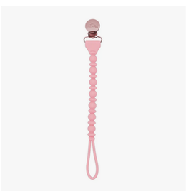 Itzy Ritzy Sweetie Strap Silicone One-Piece Pacifier Clips-Pink
