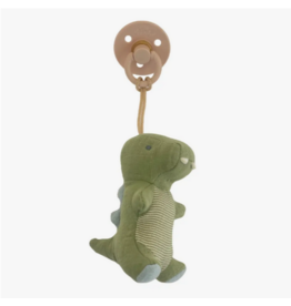 Itzy Ritzy Bitzy Pal Natural Rubber Pacifier & Stuffed Animal-Dino