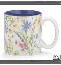 Burton + Burton Watercolor Bouque of Lavender Flowers Mug