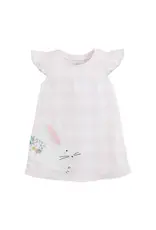 Mudpie Bunny  Pink Check Tee Dress