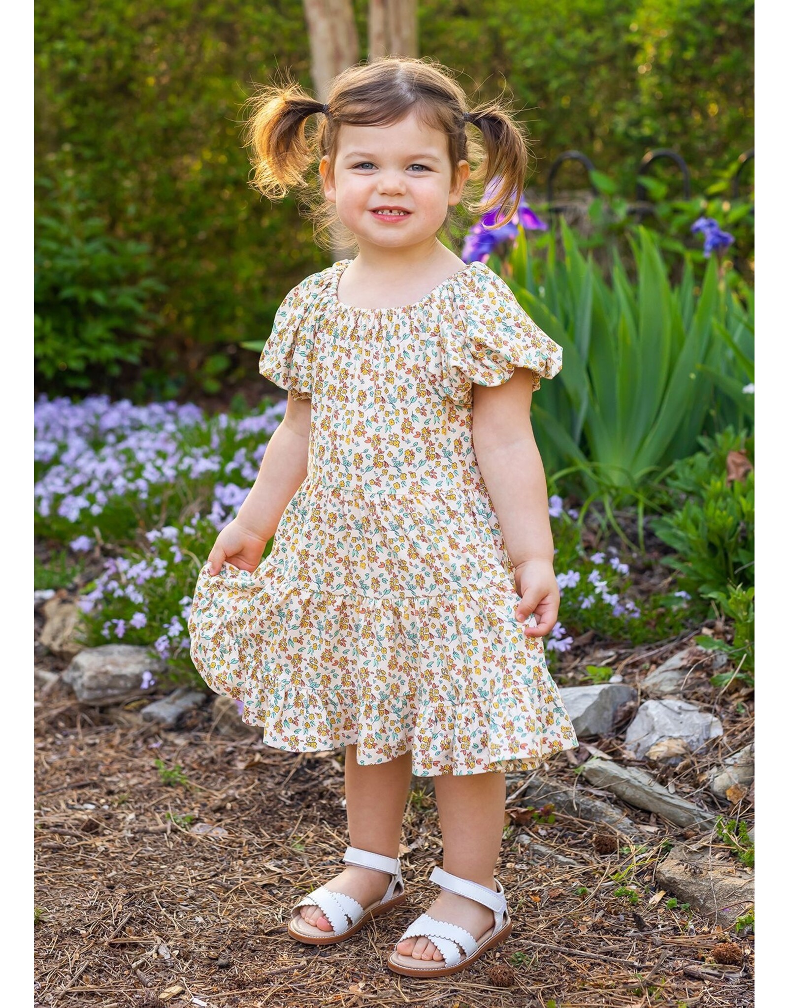 Mabel and Honey Field of Flowers  Dress- Yellow Floral