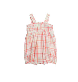 Mabel and Honey Pink Power Plaid Romper