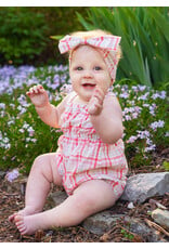 Mabel and Honey  Pink Power Plaid Romper