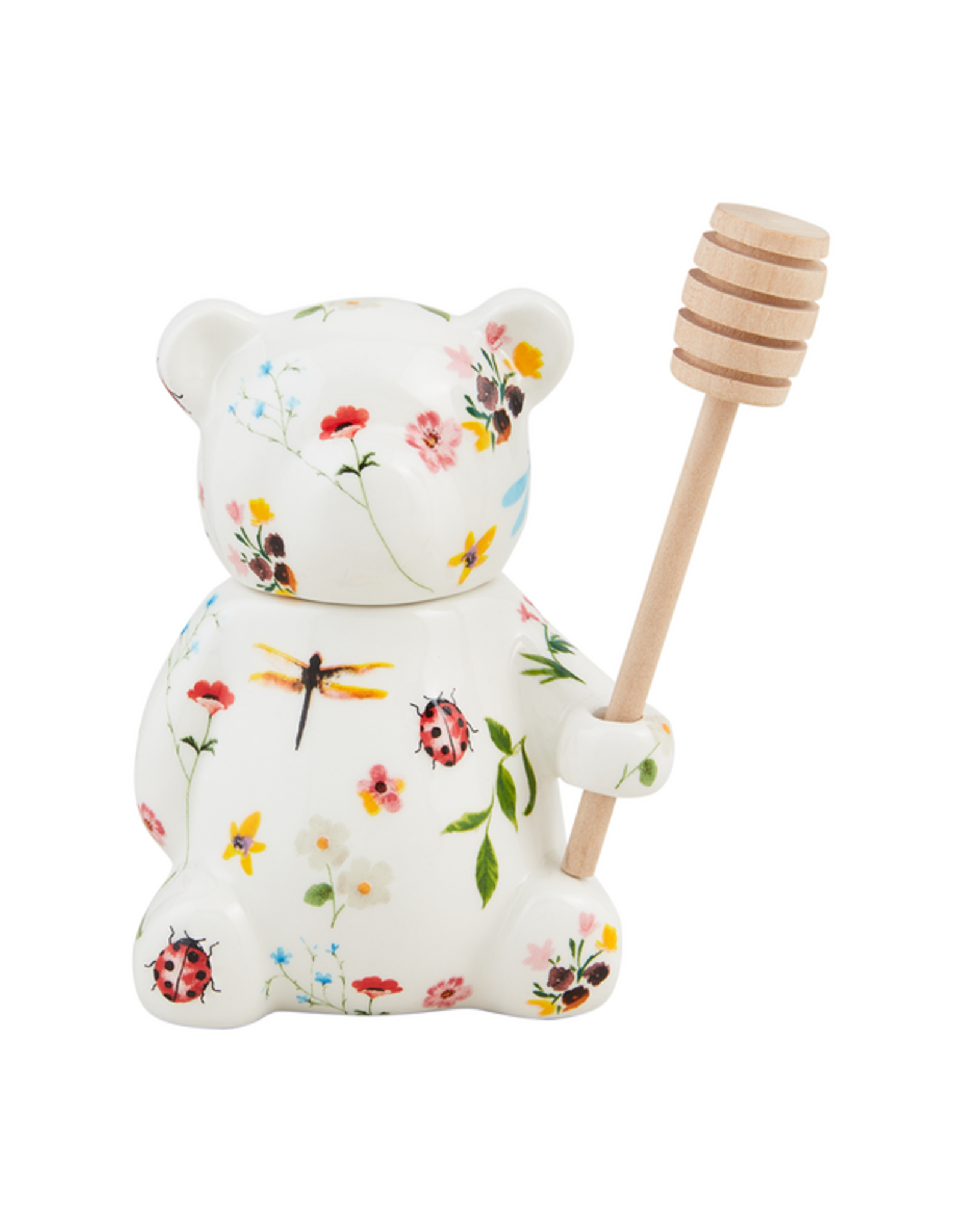 Mudpie Floral Bear Honey Jar Set