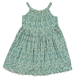 vignette Stella Dress-Teal Ditsy Floral