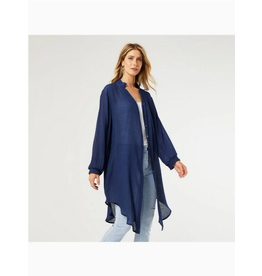 coco+carmen Angie Button Down Cardigan-Navy