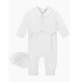 Julius Berger & Carriage Boutique Baby Boy Elegant Christening Set w/ Hat