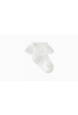 Julius Berger & Carriage Boutique  Baby Socks Angle Wing Lace-Off White