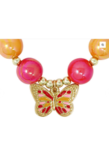 Pink Poppy Vibrant Butterfly Bracelet