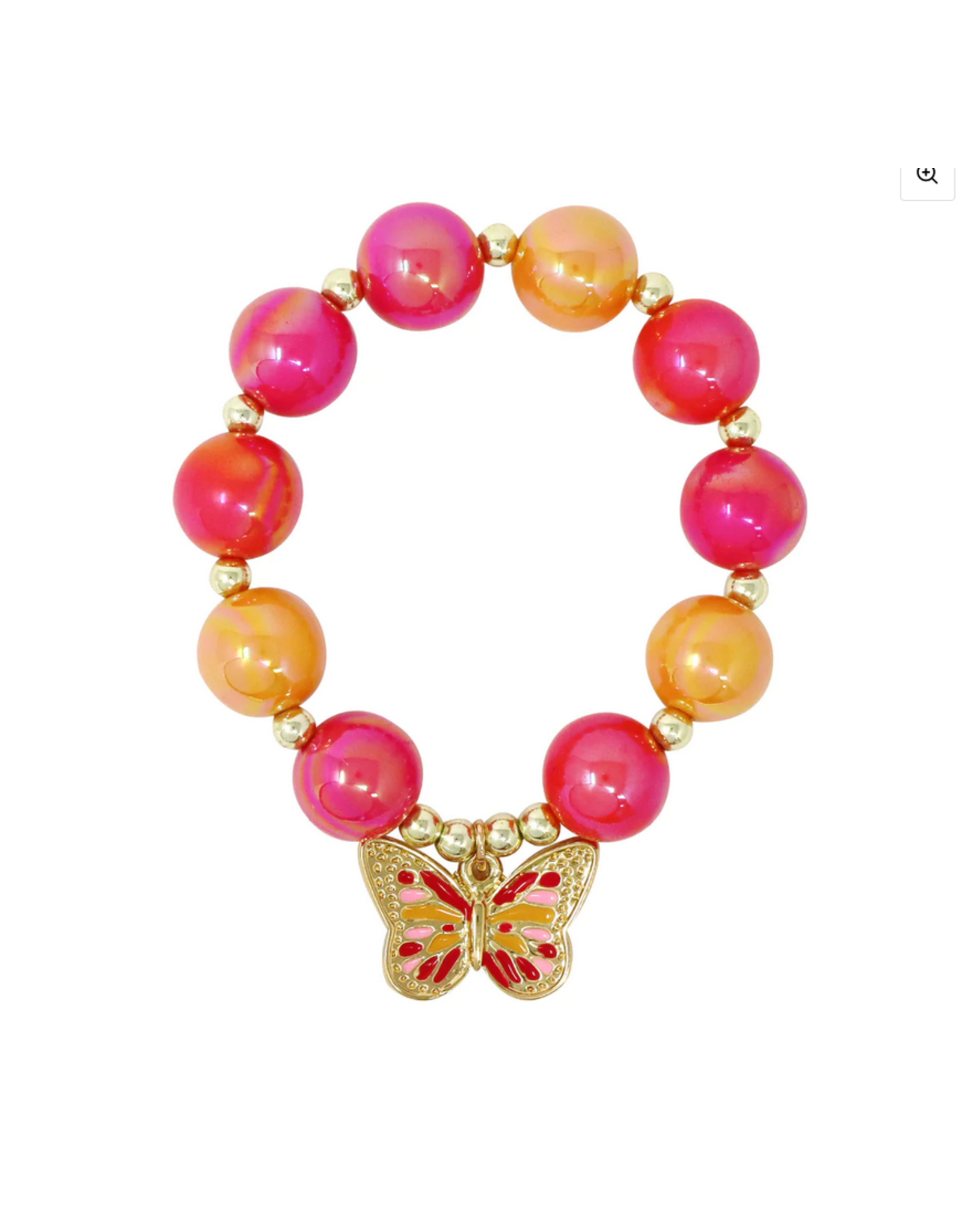 Pink Poppy Vibrant Butterfly Bracelet