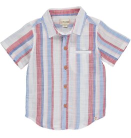 Me & Henry Maui Red/White/Blue Stripe Shirt