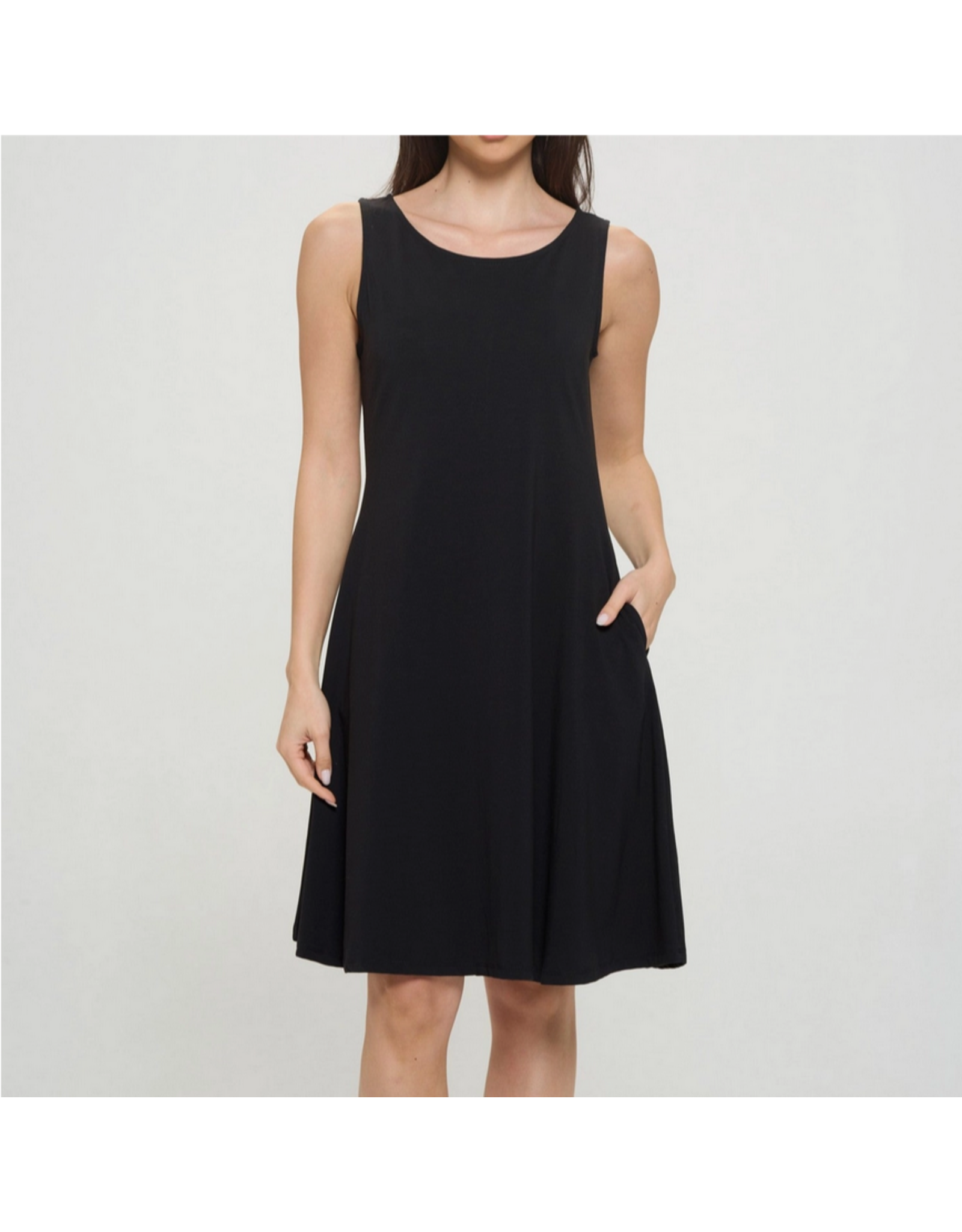 Accent Acessories  Lois A-Line Pocket Dress-Black