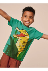 Tea Collection Painterly Croc Graphic Tee-Viridis Green