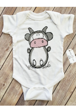 Paper Cow  Betsy Cow Baby Bodysuit