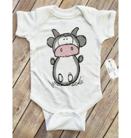 Paper Cow Betsy Cow Baby Bodysuit