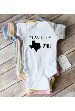 Paper Cow  Made in Texas Baby Bodysuit- White